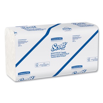 Scott 45957 9.4 in. x 12.4 in. 1-Ply Essential Low Wet Strength Multi-Fold Towels - White (25 Packs/Carton)