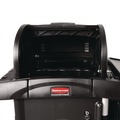 Cleaning Carts | Rubbermaid Commercial FG9T8600BLA 17.75 in. x 10.3 in. Locking Security Hood - Black image number 3