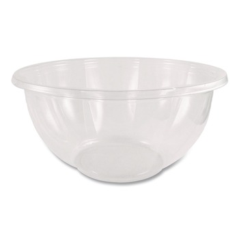 World Centric 6.7 in. Diameter x 3.3 in. Height 32 oz. Plastic Salad Bowls - Clear (600/Carton)