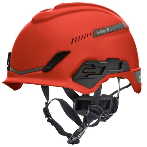 Hard Hats | MSA 10194784 V-Gard H1 Fas-Trac III Pivot Trivent ANSI EN12492 Safety Helmet - Red image number 0