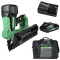 Framing Nailers | Metabo HPT NR1890DRSTM 18V MultiVolt Brushless 21 Degrees Plastic Strip Lithium-Ion 3-1/2 in. Cordless Framing Nailer Kit (4 Ah) image number 0