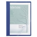 Office Jansan | ACCO A7026102A 8.5 in. x 11 in. 0.5 in. Capacity Prong Fastner Vinyl Report Cover - Clear/Blue (10/Pack) image number 2