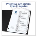 Office Jansan | Avery 11140 Ready Index 11 in. x 8.5 in. 12-Tab Customizable TOC 1 to 12 Tab Dividers - Black/White (1-Set) image number 4
