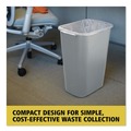 Trash & Waste Bins | Rubbermaid Commercial FG295700GRAY 10.25-Gallon Rectangular Deskside Wastebasket - Gray image number 1