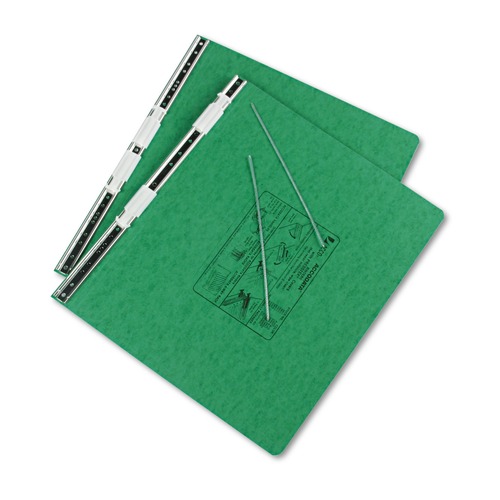 Office Jansan | ACCO A7054076A PRESSTEX 14.88 in. x 11 in. 6 in. Capacity 2 Posts Post Binders with Storage Hooks - Dark Green image number 0