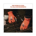 Work Gloves | Ergodyne 17623 ProFlex 7401 Coated Lightweight Winter Gloves - Medium Orange (1-Pair) image number 6