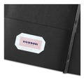 Office Jansan | Avery 47978 0.5 in. Capacity 11 in. x 8.5 in. Prong Fastener Two-Pocket Folder - Black (25/Box) image number 2
