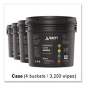 Cleaning Cloths | Gritt Commercial GRI5RW1BCS Surface Care Wipes, 1-Ply, 6 x 8, Fresh Scent, White, 800/Bucket, 4 Buckets/Carton image number 3