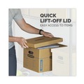 Office Jansan | Bankers Box 7718201 SmoothMove 17 in. x 21 in. x 17 in. Half Slotted Container Classic Moving/Storage Boxes - Large, Brown/Blue (5/Carton) image number 5
