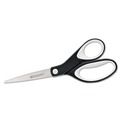 Office Jansan | Westcott 15588 8 in. Long 3.25 in. Cut Length KleenEarth Soft Handle Scissors - Straight Black/Gray Handle image number 0