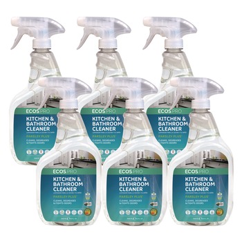 ECOS PRO 32 oz Spray Bottle Parsley Plus All-Purpose Kitchen and Bathroom Cleaner - Parsley Scent (6/Carton)