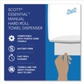 Toilet Paper Dispensers | Scott 46254 Essential 13.06 in. x 11 in. x 16.94 in. Manual Hard Roll Towel Dispenser - White (1/Carton) image number 10