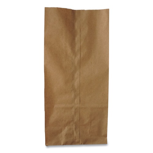 Office Jansan | Ross & Wallace Paper Products 100306500PK/BL 5.88 in. x 3.63 in. x 11 in. #6 Size Grocery Paper Bags - Kraft (500/Bundle) image number 0