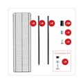  | Alera ALESW206018BA 60 in. x 18 in. x 72 in. 4-Shelf All-Purpose Wire Shelving Starter Kit - Black Anthracite Plus image number 8