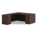 Office Desks & Workstations | Alera AE1NZK-UF2448R HRG 48 in. x 24 in. x 29 in. Seville Series Left Desk Return with Pedestal - Mahogany image number 4