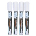 Office Jansan | Deflecto SMA510-V4-WT Wet Erase Markers with Medium Chisel Tip - White (4/Pack) image number 0