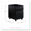 Office Filing Cabinets & Shelves | Alera ALEPBBFBL 14.96 in. x 19.29 in. x 21.65 in. 2-Drawers: Box/File Legal/Letter Left or Right File Pedestal with Full-Length Pull - Black image number 5