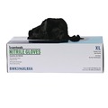 Work Gloves | Boardwalk BWK396XLBX Disposable 4.4 mil. Powder-Free General Purpose Nitrile Gloves - X-Large, Black (100/Box) image number 2