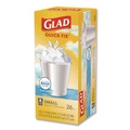 Office Jansan | Glad 78812 OdorShield 8 in. x 18 in. 4 Gallon Tie-Flap Quick-Tie Small Trash Bags - White Febreze Fresh Clean Scent (156/Carton) image number 7
