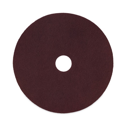 Cleaning Cloths | Boardwalk 7100151298 16 in. Diameter Deep Scrub Pads - Maroon (10/Carton) image number 0