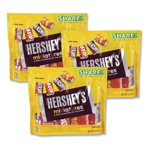 Snacks | Green Rabbit 21490 10.4 oz. Bag Miniatures Variety Share Pack - Assorted Chocolates (3/Pack) image number 0