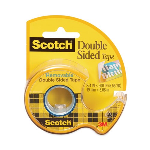 Customer Appreciation Sale - Save up to $60 off | Scotch 667 667 Double-Sided Removable Tape And Dispenser, 3/4-in X 400-in, Clear (1-Roll) image number 0