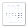 Office & Office Supplies | Cosco 098132 3 in. Tall Numbers and Symbols Peel-and-Stick Letters - Black Characters/White Background image number 1
