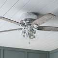 Ceiling Fans | Prominence Home 51669-45 52 in. Magonia Farmhouse Style Flush Mount LED Ceiling Fan with Light - Brushed Nickel image number 6