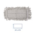 Mops | Boardwalk BWK1618 18 in. x 5 in. Disposable Cotton Dust Mop Head image number 1