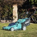 Push Mowers | Factory Reconditioned Makita XML13CM1-R 36V (18V X2) LXT Lithium-Ion 19 in. Cordless Lawn Mower Kit with 4 Batteries (4 Ah) image number 3