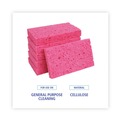 Cleaning & Janitorial Supplies | Boardwalk A21BWK 0.9 in. Thick 3.6 in. x 6.5 in. Cellulose Sponges - Small, Pink (2/Pack, 24 Packs/Carton) image number 5