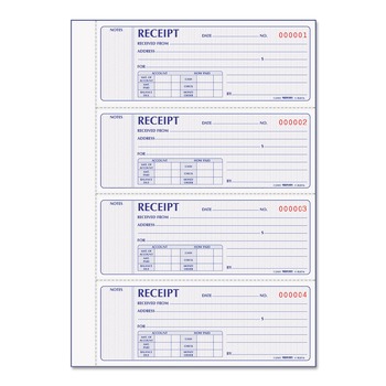 Rediform 7 in. x 2.75 in. 2-Part Carbonless Receipt Book