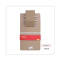  | Universal UNV40304VP 1.25 in. Clip Capacity 8.5 in. x 11 in. Hardboard Clipboard - Brown (3/Pack) image number 1
