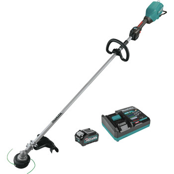 OUTDOOR TOOLS AND EQUIPMENT | Makita GRU04M1 40V max XGT Brushless Lithium-Ion 17 in. Cordless String Trimmer Kit with Narrow Guard (4 Ah)