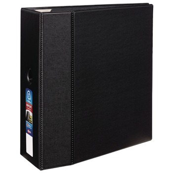 Avery 79986 3 Locking One Touch EZD Rings 5 in. Capacity 11 in. x 8.5 in. Heavy-Duty Non-View Binder with DuraHinge and Thumb Notch - Black