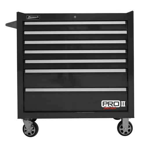 Tool Chests | Homak BK04036072 36 in. Pro 2 7-Drawer Roller Cabinet - Black image number 0
