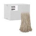 Office Jansan | Boardwalk BWK324C 24 oz. Premium Saddleback Cotton Fiber Mop Head - White (12/Carton) image number 0