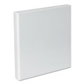 Office Jansan | Universal UNV20742 11 in. x 8.5 in. 1 in. Capacity 3 Rings Slant D-Ring View Binder - White image number 0