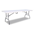 Office & Office Supplies | Alera 65606 96 in. x 30 in. x 29.25 in. Fold in Half Plastic Folding Table - White image number 0