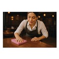 Cleaning Cloths | Boardwalk BWK12PINCLOTH 12 in. x 12 in. Microfiber Cloths - Pink (12/Pack) image number 6