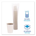  | Boardwalk BWKWHT12HCUP 12 oz. Paper Hot Cups - White (50 Cups/Sleeve, 20 Sleeves/Carton) image number 3