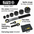 Bits and Bit Sets | Klein Tools 53732SEN 8-Piece Knockout Punch Set with Wrench image number 1