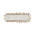 Mops | Boardwalk BWK1324 24 in. x 5 in. Industrial Hygrade Cotton Dust Mop Head - White image number 1