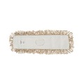 Mops | Boardwalk BWK1324 24 in. x 5 in. Industrial Hygrade Cotton Dust Mop Head - White image number 1