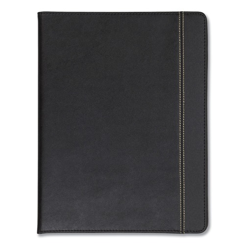  | Samsill 71220 Slimline Leather-Look/Faux Reptile Trim Writing Pad Padfolio - Black image number 0