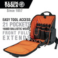 Cases and Bags | Klein Tools 55482 Tradesman Pro Tool Station 17.25 in. Tool Bag Backpack image number 2
