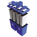 Rubbermaid Commercial 1792372 92 gal. Four-Stream, Glutton Recycling Station - Blue image number 1