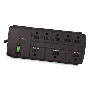 GoGreen Power GG-18316BK 6 ft. Cord 750 Joules 8-Outlet Surge Protector - Black