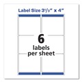  | Avery 95905 3.33 in. x 4 in. Shipping Labels with TrueBlock Technology - White (6/Sheet, 500 Sheets/Box) image number 5