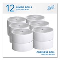 Cleaning & Janitorial Supplies | Scott 7005 Essential 3.75 in. x 2300 ft. Septic Safe Coreless JRT - White (12 Rolls/Carton) image number 1